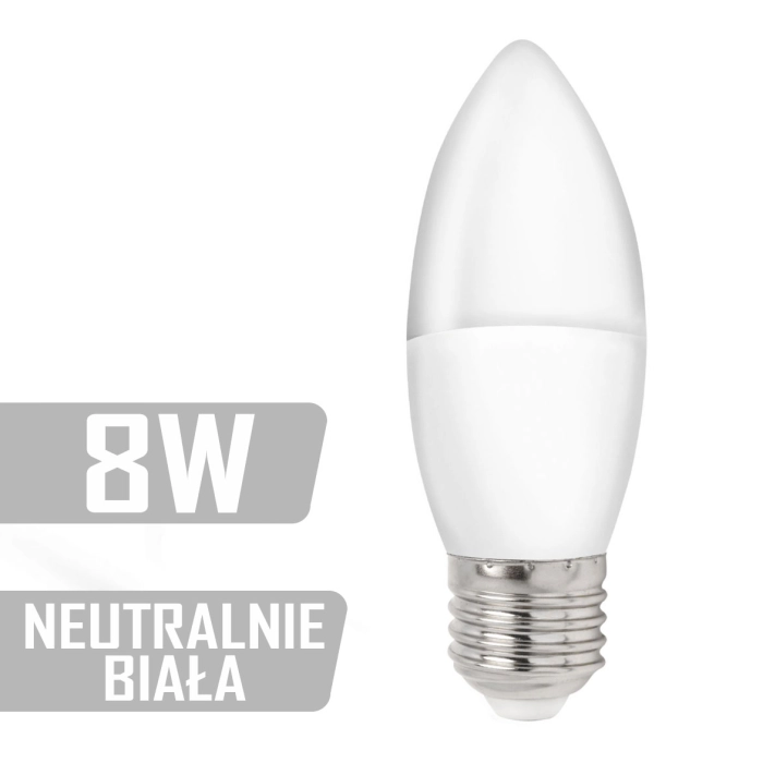 RUM-LUX | LED ŚWIECOWA E27 230V 8W NW | led_swiecowa_e27_230v_8w_nw_[f001].jpg
